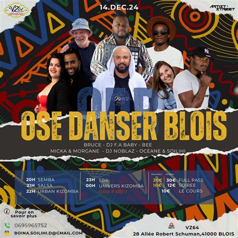ODB | OSE DANSER BLOIS | AFRO TOUCH, VZ64 restaurant, Blois, 14 ...