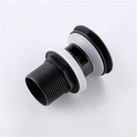 Matte Black Bathroom Sink Pop-Up Waste Pipe Stopper - Easy Install