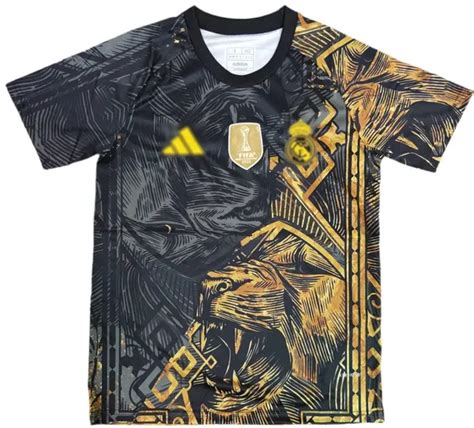 Football Jersey RMA Golden Lion Soccer Solid Jersey 24-25 Price in ...