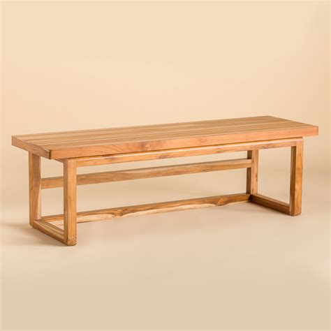 Shop Alessa Solid Teak Wood Bench By Nismaaya Decor