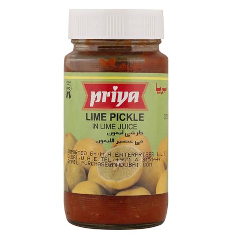 Buy PRIYA FOODS Lime Pickle In Lime Juice, 300 gm Online at desertcartINDIA