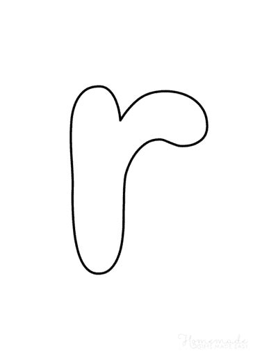 Free Printable Bubble Letter R Templates