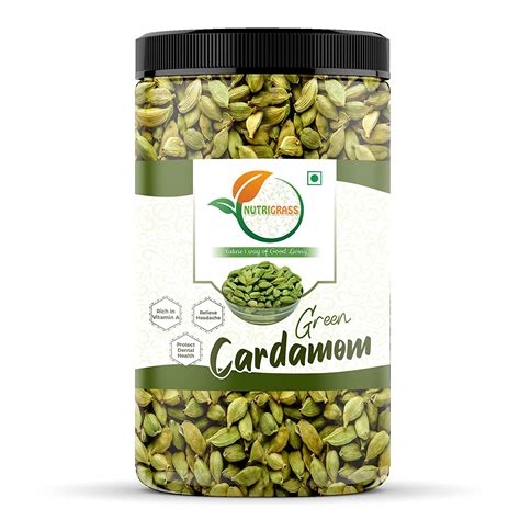 NUTRIGRASS Green Cardamom Big Size Elaichi 300 GMS |Whole Green Elaichi ...