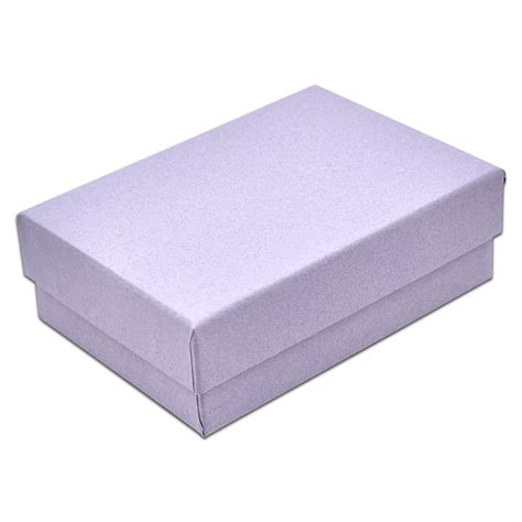 3 1/4" x 2 1/4" x 1" Light Lavender Cotton Filled Paper Box – JPI Display