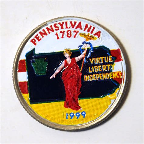 1999 D Pennsylvania Color State Quarter - Scoopy's Collection