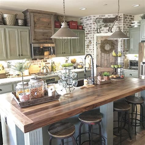 Farmhouse Rustic Country Kitchen Cabinets - Anipinan Kitchen