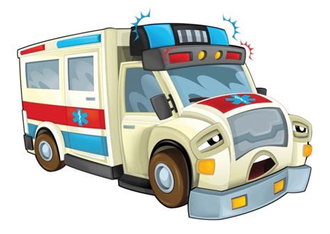 卡通救护车-漫画 — 图库照片©illustrator_hft＃73059149