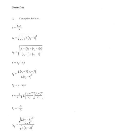 Formula Sheet Ap Statistics at Owen Bateman blog