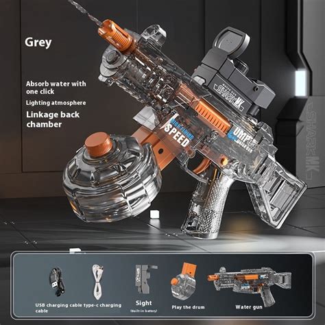 UMP45 Electric Water Gun, Rechargeable Automatic Water Blaster ...