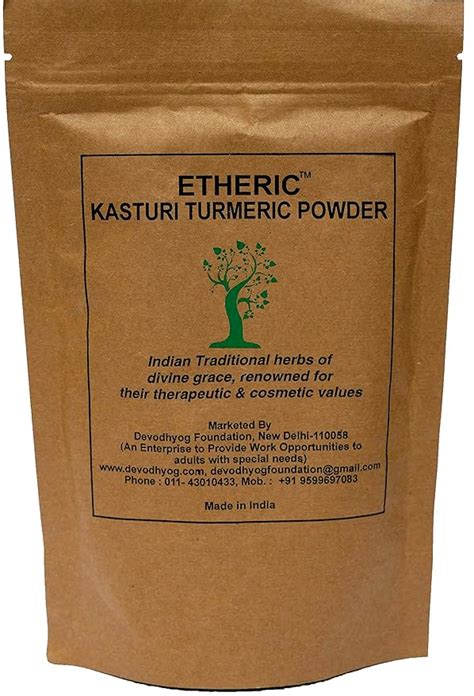 ETHERIC Wild Kasturi Turmeric Powder to remove acne (150 Grams ...