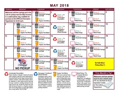 Image result for Local Garbage Pick Up Schedule