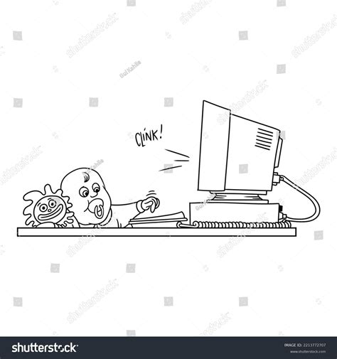 Image result for Serious Baby Play Computer Image