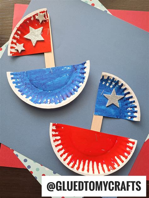 Glued to My Crafts - Paper Plate Boat Craft Idea - use small paper ...