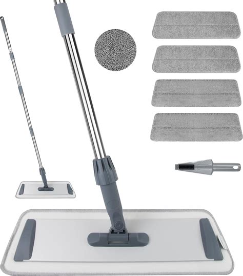 Amazon.com: Microfiber Flat Mops for Floor Cleaning, Wet Dry and Dust ...