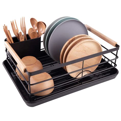 Buy Amazon Brand - Umi Metal (Powder Coated) Dish Drainer Drying Rack ...
