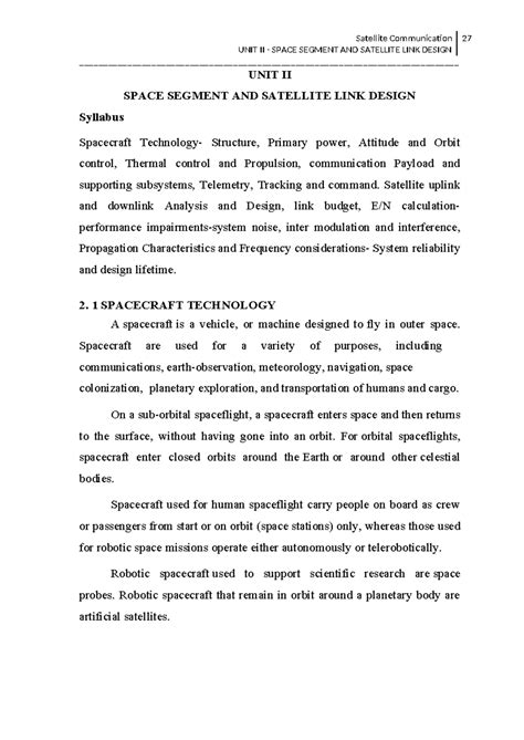 UNIT 3 - Earth Segment in Satellite Communication Systems - Studocu