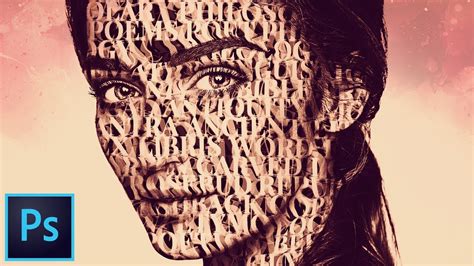 Typography Portrait Tutorial Photoshop 的图像结果