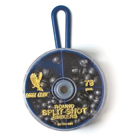 Eagle Claw Split Shot Sinker Dial Pack, 78 Pieces - 734347, Weights at ...