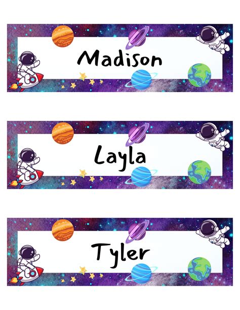 Solar System Outer Space Themed Desk Name Tags for Classroom - Etsy