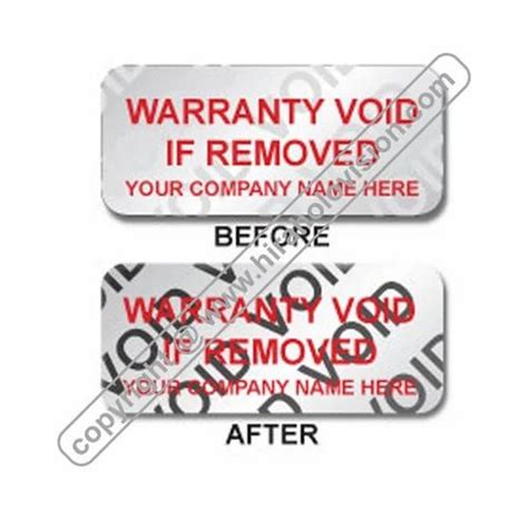 Tamper Evident Labels - Tamper Security Seals Void Labels Manufacturer ...