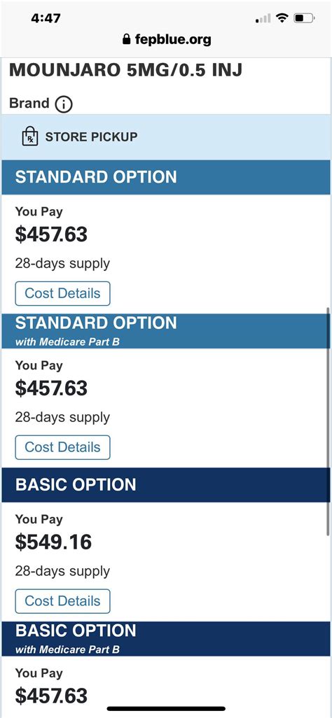 Cost on FEPBLUE BCBS federal Insirance : r/Mounjaro