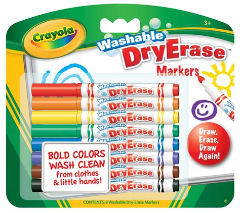 Markers crayola dry erase washable skinnies 8 asst colours