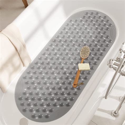 "PABUBE 16""x 35"" Bathroom Safety Mat with Powerful Suction Grip, Non ...