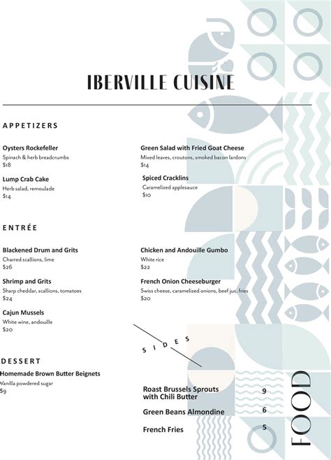 Iberville Cuisine | Menu | NewOrleansRestaurants.com