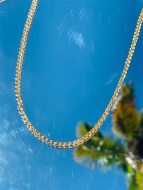 18K Thick Gold Curb Chain, 3.5mm Kids Necklace, Toddler Gold Chain ...