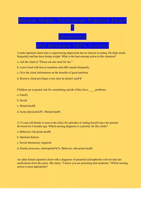 Image result for LMHC Practice Exam