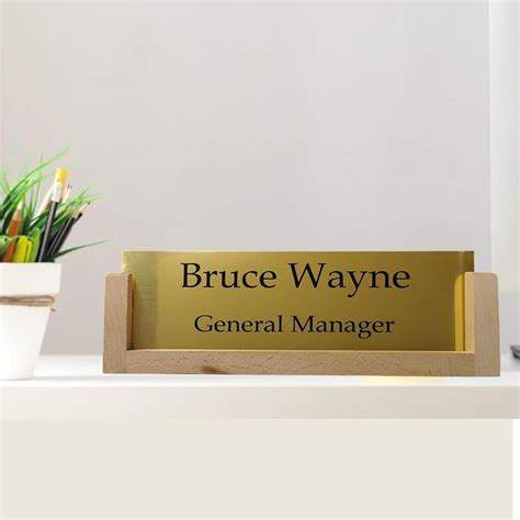 Gugan's Acrylic Desk Name Plate - Personalised Desk Name Plate, Office ...