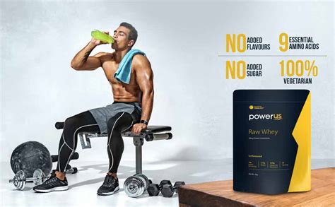 Powerus Raw Whey 1kg (Unflavoured), Whey Protein Concentrate 80%, 24g ...