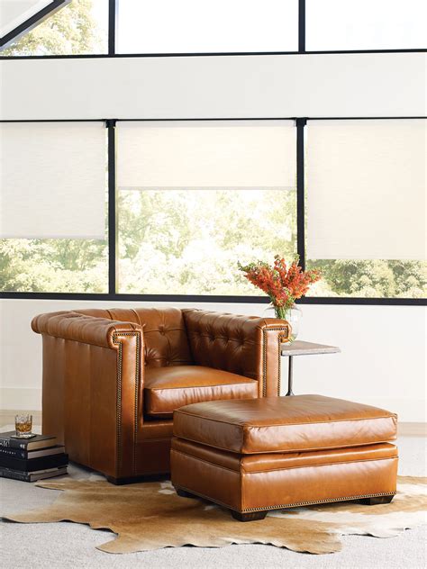 KINGSTON OTTOMAN - LEATHER