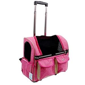 Emily Pets Emily Pets Pet Rolling Carrier with Wheel Cat & Dog Luggage ...