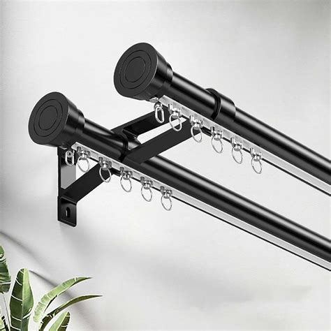 Amazon.com: Roman Rod Curtain Double Tracks Wall Mount Curtain Rail ...