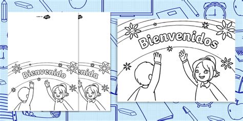 * NEW * Tarjeta para colorear: bienvenidos (¡choca los 5!)-Twinkl
