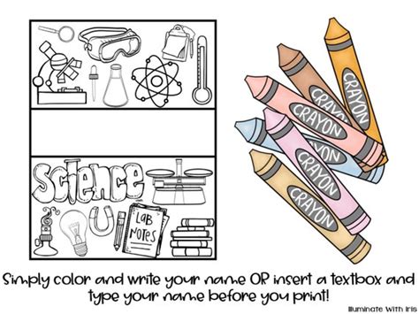 Printable Science Interactive Notebook Cover - Worksheets Library