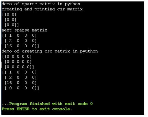 Code to Convert Sparse Matrix to Matrix in Python 的图像结果