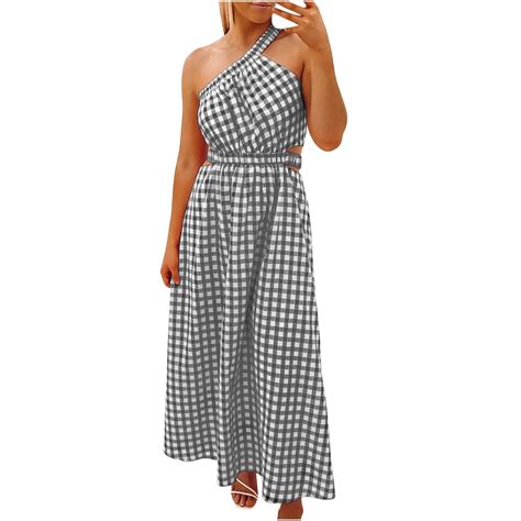 Spaghetti Strap Sundress Chouyatou Women's Striped Smocked Back Maxi ...