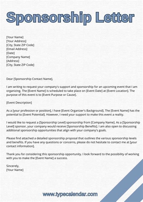 Corporate Sponsorship Letter Sample Pdf – BTMPSP