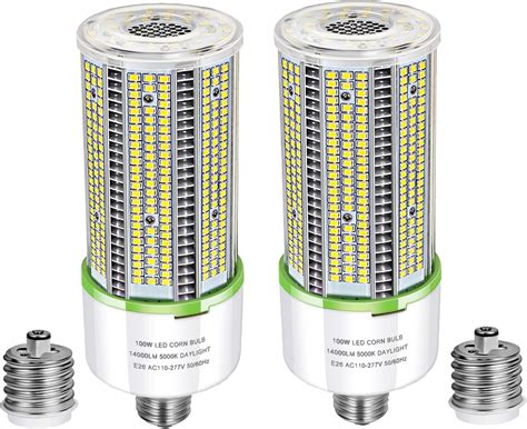 TJBB 2 Pack 100W Led Corn Cob Light Bulb, E26/E39 Base led Bulb (250 ...