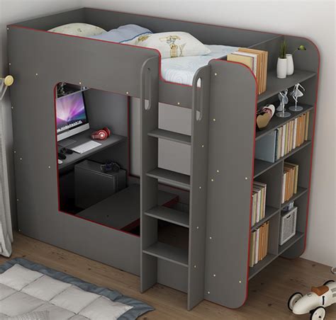 Beyond King Single Gaming Bunk Bed with Desk & Shelves | Bunk Beds Australia
