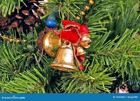 Bells and Bows Christmas Tree Ornaments Stock Photo - Image of ornaments, baubles: 1043306