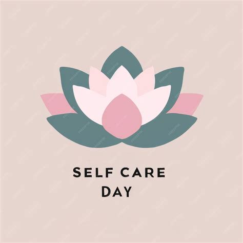 Self Care Day Logo with Lotus Flower | Premium AI-generated image