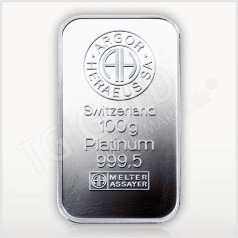 Platinbarren 100 Gramm 2 x vorhanden | sammlerboerse.net
