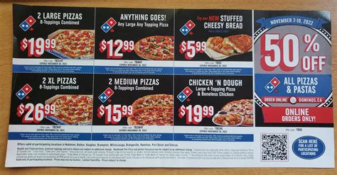 [Domino's Pizza] Domino's November Offers & Coupon Codes for certain locations of GTA. YMMV ...