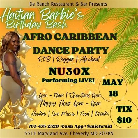 Afro Caribbean Dance Party, De Ranch Restaurant And Bar, Hyattsville ...