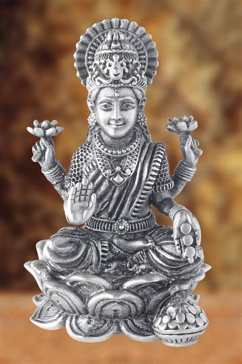CaratCafe Silver Laxmi Idol for Car Dashboard Home Mandir – CaratCafeInd