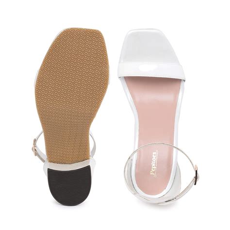 White Comfort Slip On Block Heels N91221 - Pepitoes