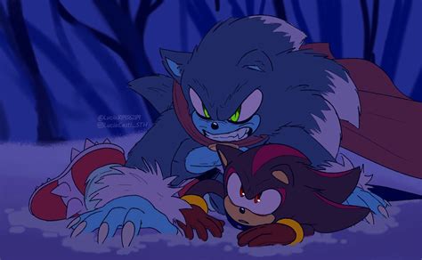 Sonadow Beauty and the Beast AU | Ship art, Sonic unleashed, Shadow the ...
